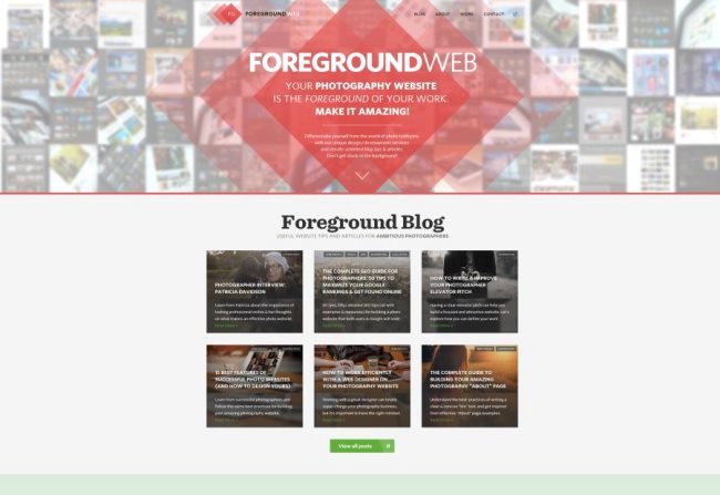 Homepage of ForegroundWeb. The Site of Photography Website Designer Alex Vita. Click to visit!